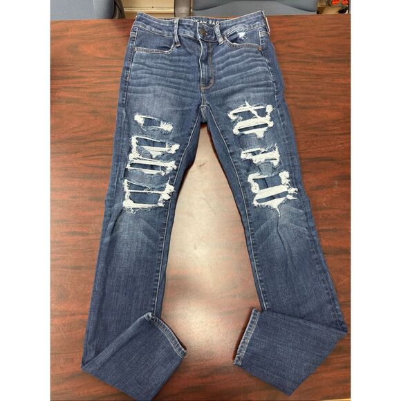 American Eagle 360 Next Level Stretch Hi-Rise Jegging Jeans Size 6 Long - Picture 1 of 8